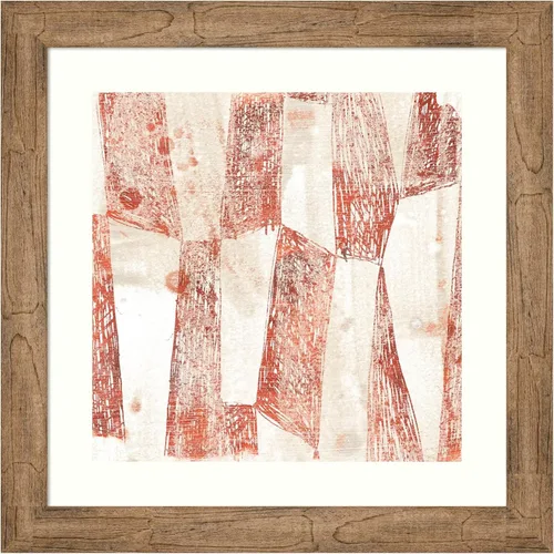 Vista 6 de Amanti Art Framed Wall Art Print 21x21 Red Earth Textile VII by June Erica Vess, Abstract Wall Art, Modern Contemporary Decor, Medium Poster