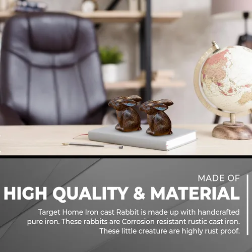 Vista 3 de Target Home - Pisapapeles de conejo antiguo hecho a mano, decoración perfecta para decoración de mesa del hogar, oficina, escritorio, figura