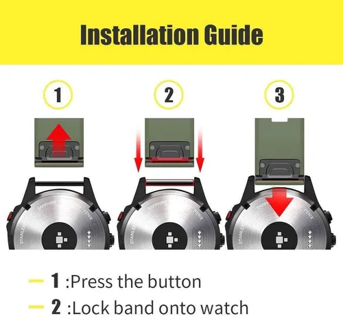 Vista 5 de SABAKE - Correa de reloj para Garmin Fenix 6X/6X Pro, correas de ajuste rápido de 1.024 in, compatible con Fenix 6X/6X Pro Fenix 5X/5X Plus Fenix