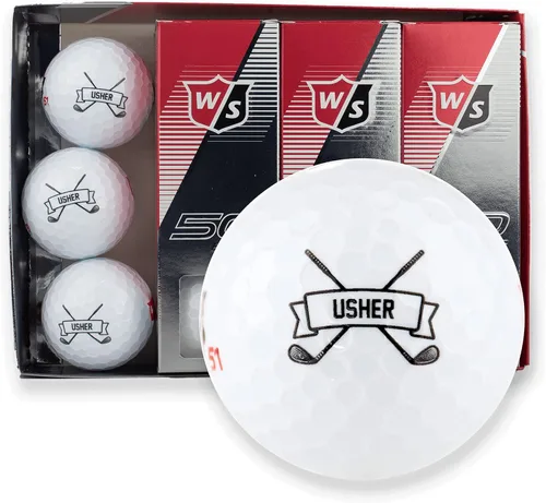 Vista 13 de Pelotas de golf personalizadas, 1 docena, Wilson, diseños personalizados para padrinos de boda, padrino, ushers, oficiales