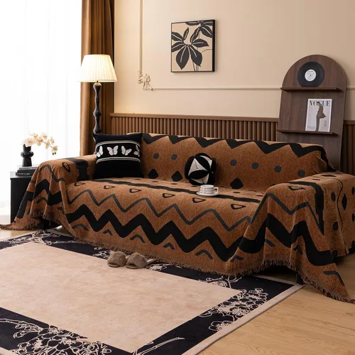 Vista 15 de ROOMLIFE Manta Funda Azteca Bohemia para Sofá, Decoración del Hogar Estilo Granja, Fundas de Sofá para Loveseat, Sofás de 2/3 Cojines, Apta