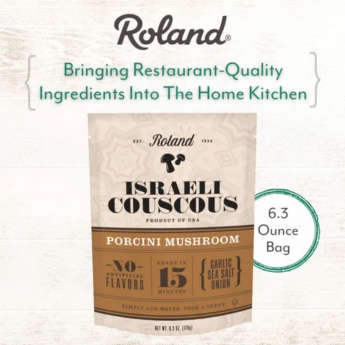 Vista 4 de Roland Foods Cuscús israelí de hongos Porcini, procedente de los Estados Unidos, bolsa de 6.3 onzas