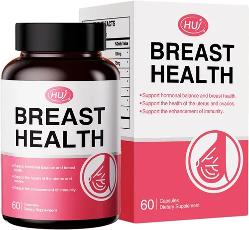 HUJ Salud mamaria - Suplemento DIM - Contiene Vitex Agnus-Castus, semillas de lino y extracto de semilla de brócoli - Apoya el equilibrio hormonal,