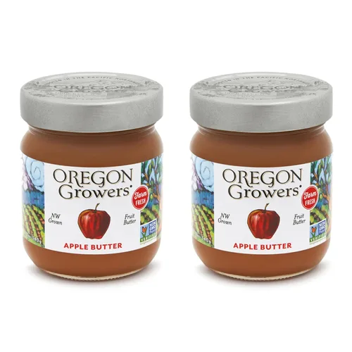 Oregon Growers Mantequilla de manzana, mantequilla de manzana sin azúcar, manzanas de Oregón, mantequilla de manzana sin azúcar añadido, mantequilla