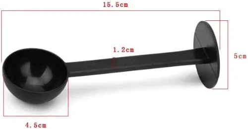 Vista 2 de HLLMX - 1 máquina multifuncional de cuchara de medición de café de plástico para medir café, herramienta de cocina, cuchara de polvo, cuchara