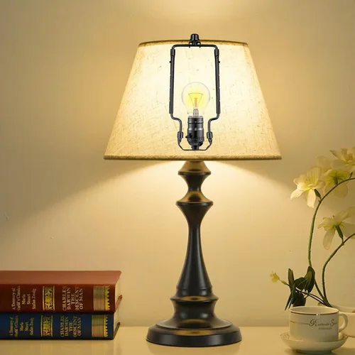 Vista 6 de Soporte de arpa de pantalla de lámpara de 7, 8, 9, 10 pulgadas, kit de arpa de lámpara ajustable, se adapta tanto a la barra de lámpara estándar