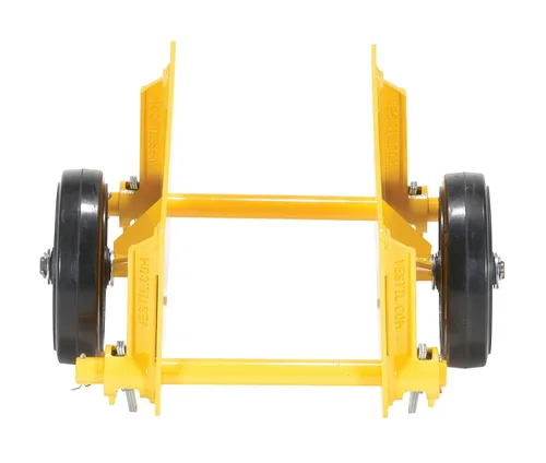 Vista 3 de Vestil PLDL-ADJ-8MR Plataforma de plataforma de acero ajustable con molde sobre ruedas de goma 19-1/4 pulgadas x 15 pulgadas x 10-1/2 pulgadas. 1000