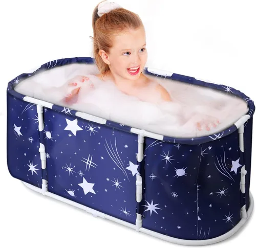 Bañera portátil para adultos, bañera plegable envolvente independiente, bañera plegable grande con marco de plástico, bañera gruesa de múltiples