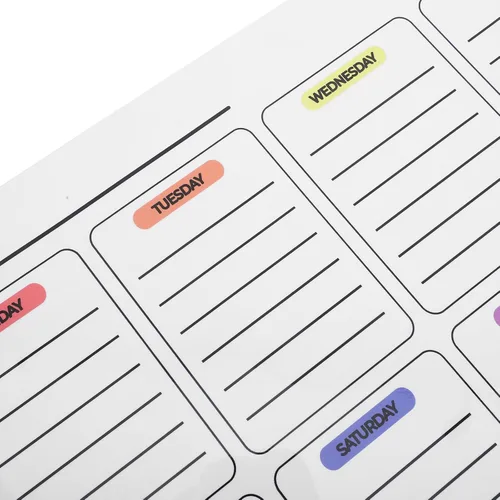 Vista 3 de BETOOKY White Board Weekly Planner Adhesive Sticker - Weekly Calendar for Refrigerator - Dry Erase Fridge Calendar - Organizes Week Schedules Chores