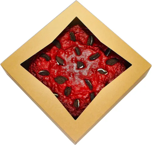 Vista 5 de BAKELUV Cajas para tartas de 10 x 10 x 2.5 pulgadas Marrón/12 piezas/autoemergentes