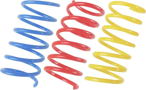 Tamu style Juguetes de primavera para gatos (paquete de 60), bobinas juguetonas para gatitos, plástico sin BPA para golpear, morder, cazar y jugar