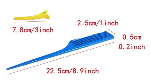 Vista 3 de Kamay's - Rodillos para el cabello con 12 pinzas de sección de pico de pato, 1 peine, utilizados para peinar el cabello, rodillos autoadherentes