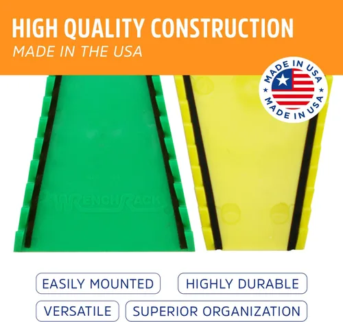 Vista 2 de Protoco 1011 Estante para llaves estándar de 12 piezas, magnético, organizador de herramientas para caja de herramientas, carrito de herramientas