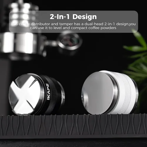 Vista 3 de IKAPE Productos de Café, Distribuidor de Café de 51 mm y Manipulador de Mano, Distribuidor de Espresso de Profundidad Ajustable para Todos