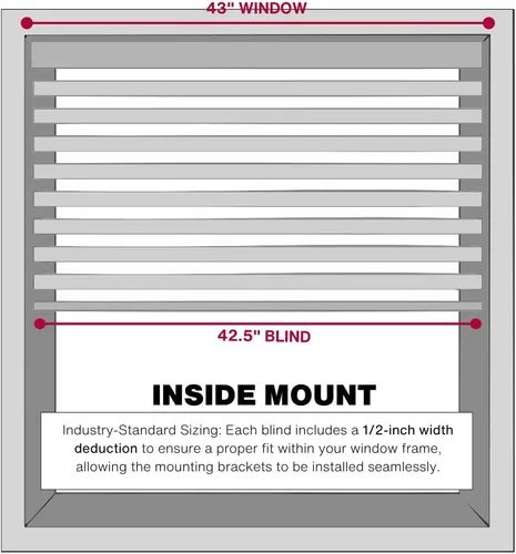Vista 27 de Lotus & Windoware Sin Cable, Persiana de Madera Sintética de 2 Pulgadas, Persianas para Ventanas, Persianas y Cortinas, Persianas para Ventanas Gris