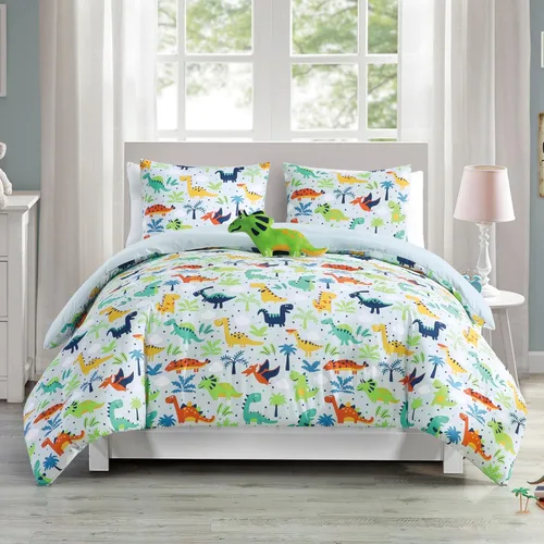 Vista 9 de Chezmoi Collection Juego de ropa de cama de 3 piezas para niñas, color blanco y negro, tamaño individual, juego de edredón de microfibra