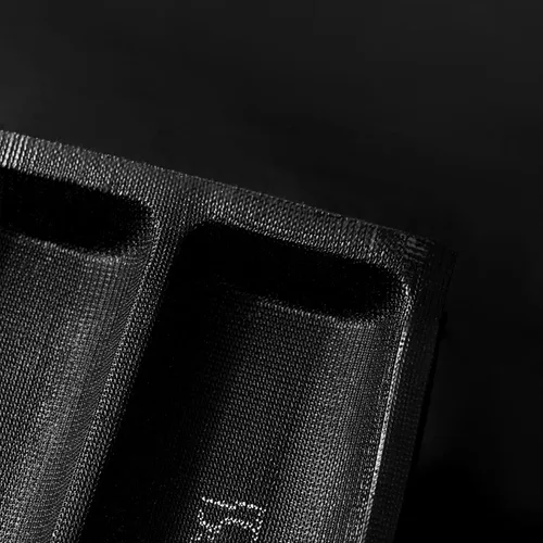 Vista 7 de SIFLEMOD Molde de silicona para baguette, bandeja antiadherente de malla flexible, forros perforados para hornear sándwiches, formas de hornear pan