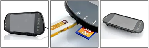 Vista 5 de 7 pulgadas MP5 espejo retrovisor coche LCD pantalla con cámara trasera universal espejo monitor para coche SUV Van camión