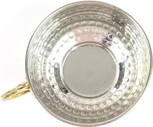 Vista 9 de JAIRESTONE Taza de espuma de cobre, accesorio de aseo tradicional martillado a mano turco, cuenco de afeitar de seguridad y soporte para cepillo