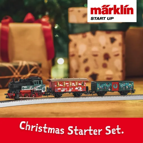Vista 2 de Märklin Start Up - Juego de iniciación de Navidad, distancia de pista H0, para niños a partir de 6 años