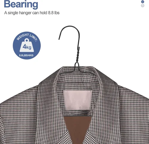Vista 6 de SPECILITE Perchas de Alambre Paquete de 50, Perchas de Alambre de Metal para Ropa a Granel para Abrigos, Perchas de Metal que Ahorran Espacio