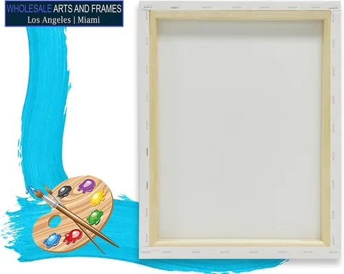 Vista 4 de Lienzo estirado para pintar de 4 x 4, paquete de 2, 3/4 pulgadas, 10 onzas, paquete de valor de lienzo de 4 x 4. Lienzo grande de algodón estirado