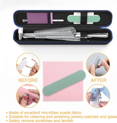 Vista 6 de Herramienta de medición de tamaño de anillo, juego de medidores de dedo de tamaño de EE. UU. 0-13 para medición de tamaño de dedos, fabricación