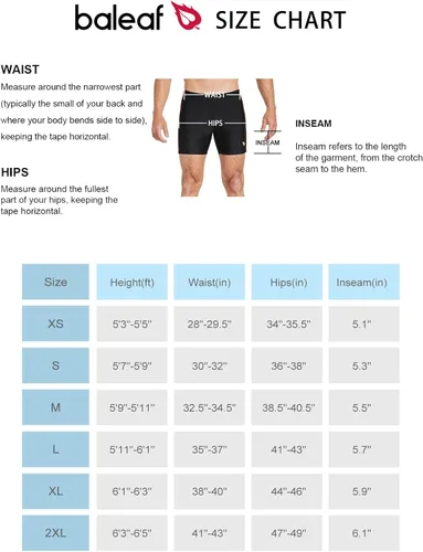 Vista 6 de BALEAF Traje de baño deportivo para hombre, de compresión de secado rápido, pierna cuadrada