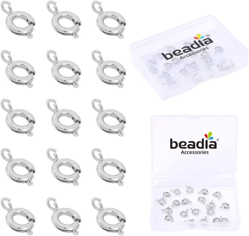 Vista 14 de Cierres de langosta chapados en oro de 14 quilates, sin decoloración, 10 mm, 20 unidades para hacer joyas