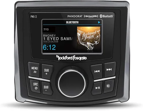 Rockford Fosgate PMX-3, receptor de medios digitales compacto con pantalla de 2.7"