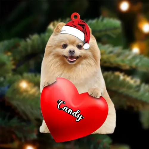 Vista 48 de Amantes de los perros de Navidad, corazón de perro de Navidad disponible para muchos perros Malamute de Alaska, adorno de Navidad, adorno
