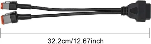 Vista 6 de 4 6 PIN motocicleta OBD2 diagnósticos conector 4PIN 6PIN 2 en 1 motocicleta OBD adaptador de extensión