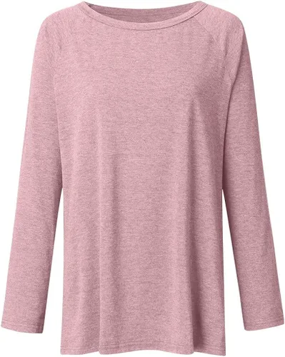 Vista 3 de Aniywn Sudadera de talla grande para mujer holgada de manga cortalarga delgada sólida impresa sin botones