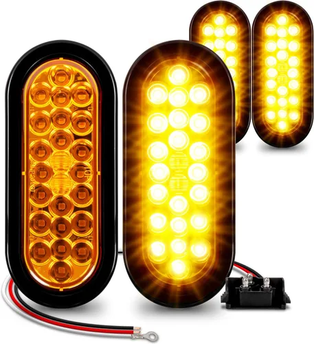 Vista 15 de Faro trasero redondo de 6 pulgadas con 24 luces LED de luz blanca clara, para reversa de camiones, con Certificado DOT, arandela y enchufe incluidos