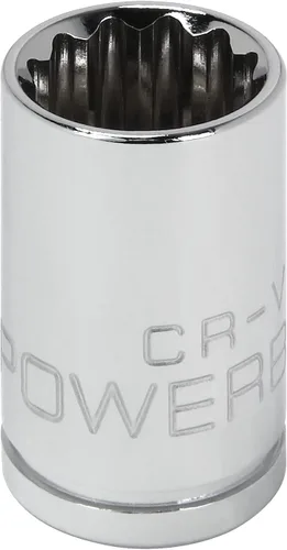 Vista 23 de Powerbuilt Enchufe poco profundo de 3/8 pulgadas x 1/4 pulgadas, enchufe de 12 puntos, hecho de cromo-vanadio, marcado de tamaño láser - 641000