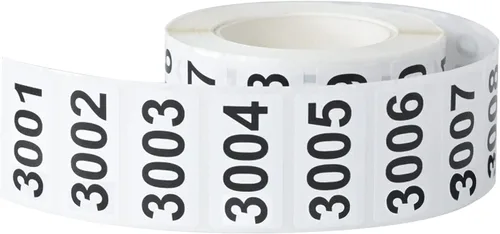Vista 9 de DGBDPACK Etiquetas numeradas consecutivamente, 1.5 x 0.79 pulgadas (0001-1000)