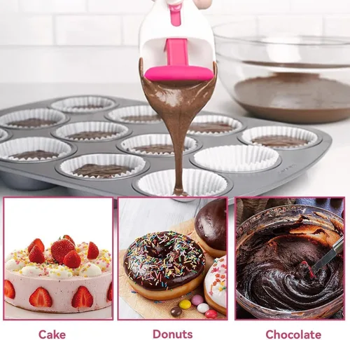 Vista 6 de 2 piezas de cucharas para pastelería y dispensadores de masa, espátulas para pasteles, cucharas para cupcakes, palas para pasteles, cucharas