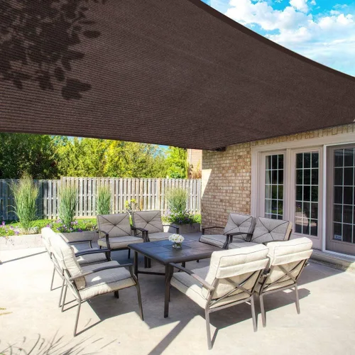 Vista 20 de Toldo rectangular con dosel para patio, 6 pies x 8 pies, de tela para sombra en exteriores - Protección solar para pérgola, patio trasero, jardín
