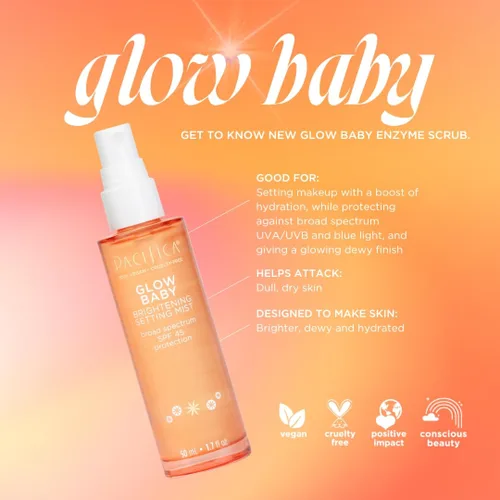 Vista 2 de Pacifica Beauty Glow - Set de brillo para la piel con vitamina C brillante y brillo para el cuidado de la piel, protección solar, SPF 45, protección