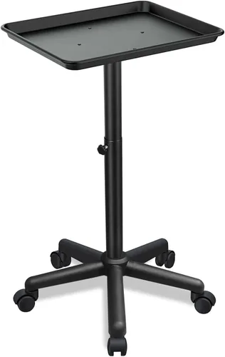 Bandeja de salón con ruedas, bandeja rodante de salón con altura ajustable, bandeja para estilista de cabello, adecuada para bandeja de tatuaje y