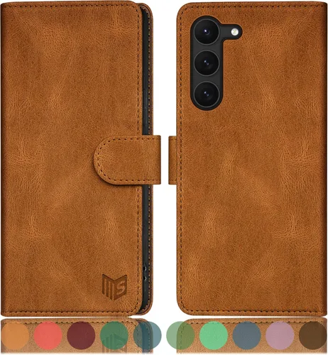 Vista 28 de SUANPOT para Samsung Galaxy S23 +/ Plus Funda tipo cartera con bloqueo RFID, soporte para tarjetas de crédito, funda protectora de libro tipo flip