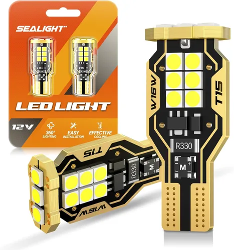 Vista 18 de SEALIGHT Bombilla LED 3156 3157, luces de señal de giro ámbar, bombilla de luz LED 3056 3457A 4057 4157 con proyector HD y resistencia adicional