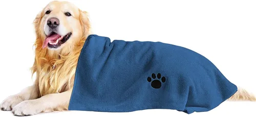 Vista 13 de Puomue Paquete de 3 Toallas de Microfibra para Perros para Secar Perros, Toalla de Aseo para Mascotas Súper Absorbente y Suave, 101.6 cm X 60 cm