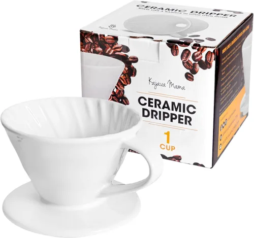 Vista 11 de Filtro gotero de café para preparar a mano - Accesorios de cerámica para preparación lenta de café para el hogar, cafeterías, restaurantes - Fácil
