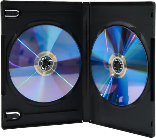 Vista 8 de 10 Pack maxtek 14 mm), color negro carcasa de doble capacidad DVD estándar y bolsillo exterior transparente funda