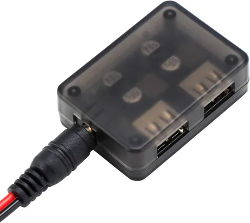 DROK DC a 5V USB Buck Convertidor, Tablero de cargador rápido de puerto USB dual, Adaptador de fuente de alimentación automática, Regulador de