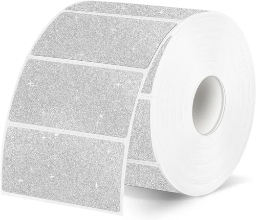 Vista 22 de Etiqueta térmica directa de 2 x 1 pulgadas, etiquetas de código de barras, etiquetas térmicas holográficas para dirección, envío, compatibles