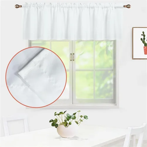 Vista 5 de ZFRXIGN Cortina de cenefa de cocina de caballo occidental para ventanas pequeñas, bolsillo azteca tribal cortinas opacas cortas para sala de estar