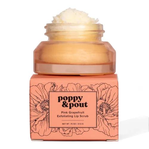 Vista 10 de Poppy & Pout Exfoliante Labial Natural, Exfoliante de Azúcar Hidratante para Labios Secos, Exfoliante de Labios con Aceites Esenciales Suaviza e