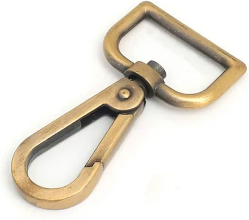 Vista 3 de 10 cierres giratorios de 1 pulgada con anillo en D de pinza de mosquetón para correa, cordón de puerta de empuje, clips de gancho giratorio a